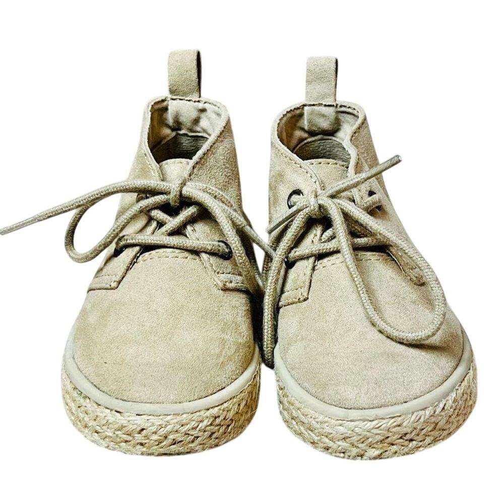Old Navy Toddler Faux Suede Desert Espadrille High Top Beige Boots 6 Casual Boys